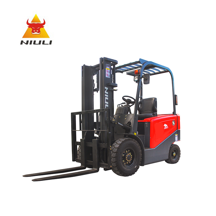 Chariot élévateur électrique hydraulique à quatre points d'appui NIULI 6M 2/2.5 T à haute levée avec moteur à courant alternatif complet pour entrepôt